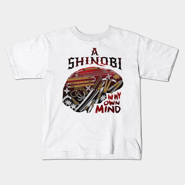 Shinobi Minded Kids T-Shirt by Unboxed Mind of J.A.Y LLC 